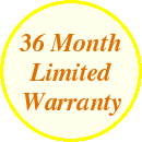 3 Year Warranty