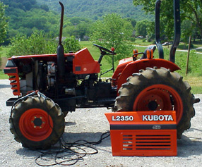 ZENA wellding system installed on a small Kubota tractor