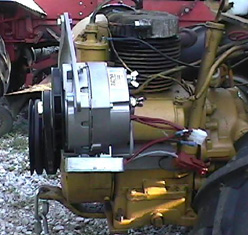 Engine and welder side view --- wiring of Power Generator